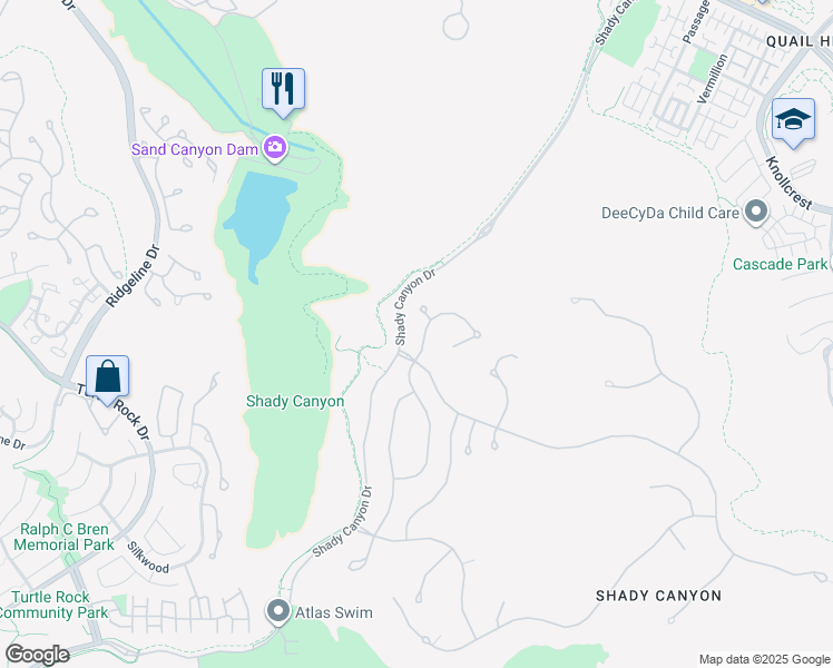 map of restaurants, bars, coffee shops, grocery stores, and more near in Irvine