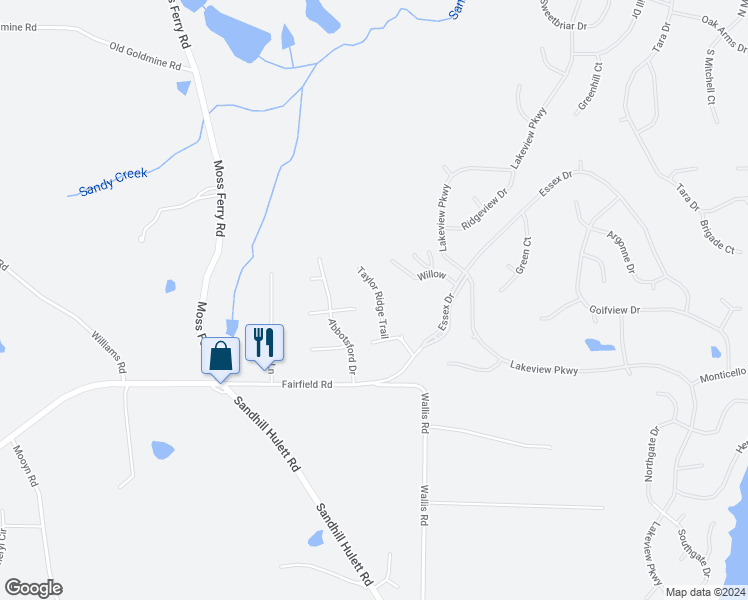 map of restaurants, bars, coffee shops, grocery stores, and more near 216 Taylor Ridge Trail in Villa Rica