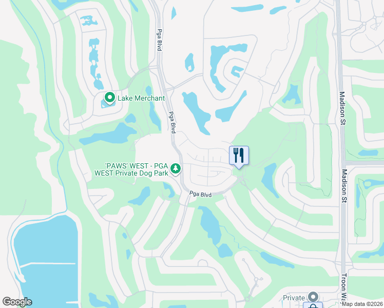 map of restaurants, bars, coffee shops, grocery stores, and more near 80138 Whisper Rock Way in La Quinta