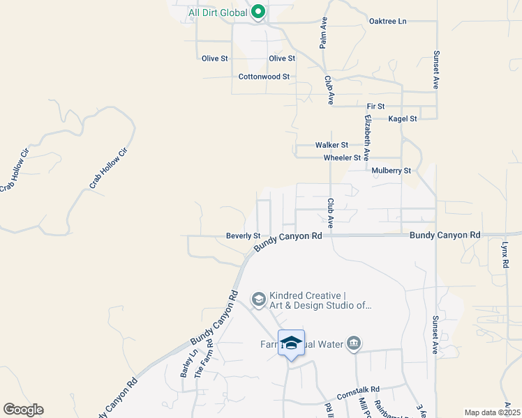 map of restaurants, bars, coffee shops, grocery stores, and more near 32855 Greenwood Avenue in Wildomar