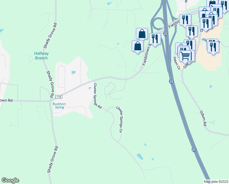 map of restaurants, bars, coffee shops, grocery stores, and more near Chapelridge Cove in Gardendale