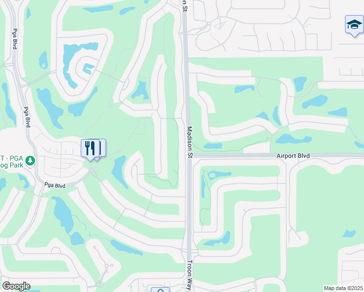 map of restaurants, bars, coffee shops, grocery stores, and more near 56027 Winged Foot in La Quinta