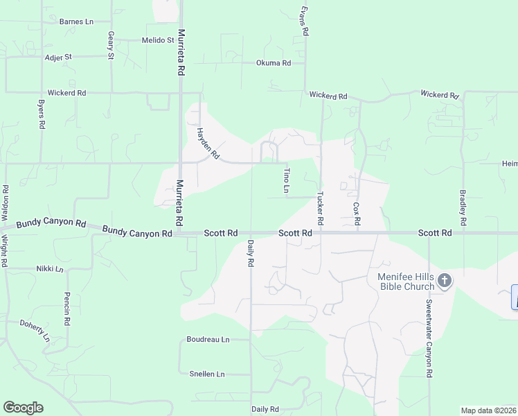 map of restaurants, bars, coffee shops, grocery stores, and more near 32865 Tino Lane in Menifee