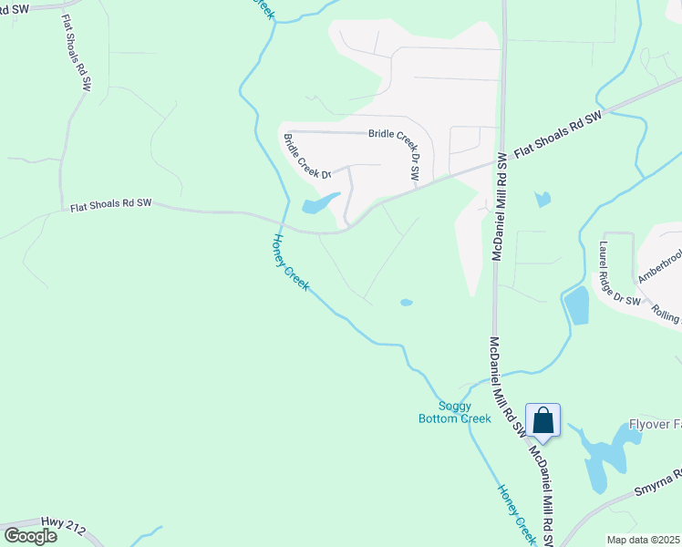 map of restaurants, bars, coffee shops, grocery stores, and more near Southwest Reserve Court in Rockdale County