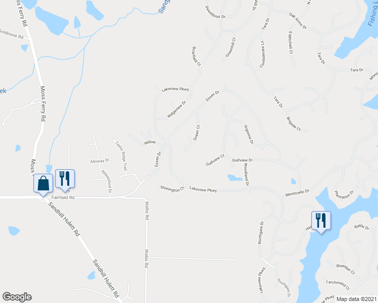 map of restaurants, bars, coffee shops, grocery stores, and more near 4209 Green Court in Villa Rica