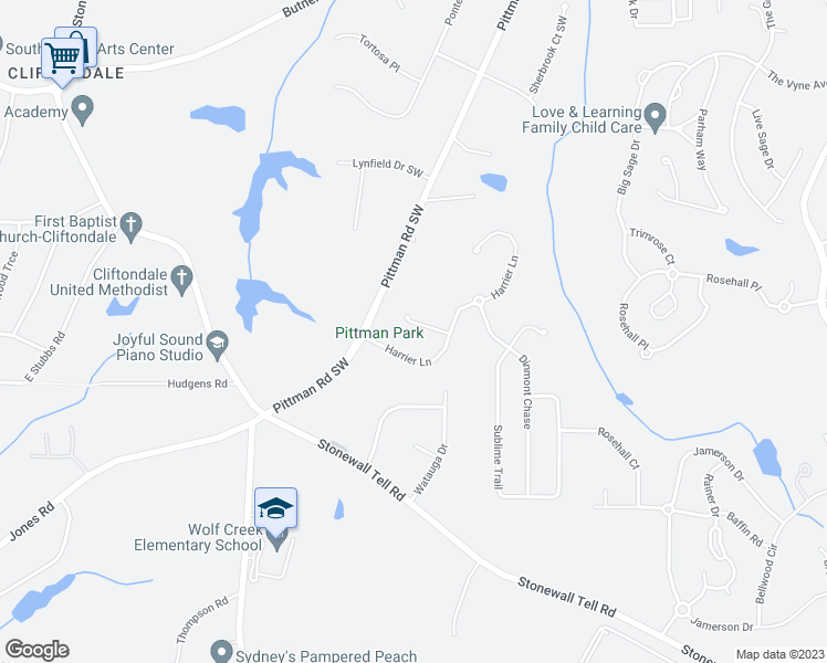map of restaurants, bars, coffee shops, grocery stores, and more near 618 Maltese Drive in Atlanta