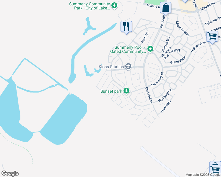 map of restaurants, bars, coffee shops, grocery stores, and more near 29115 Longleaf in Lake Elsinore