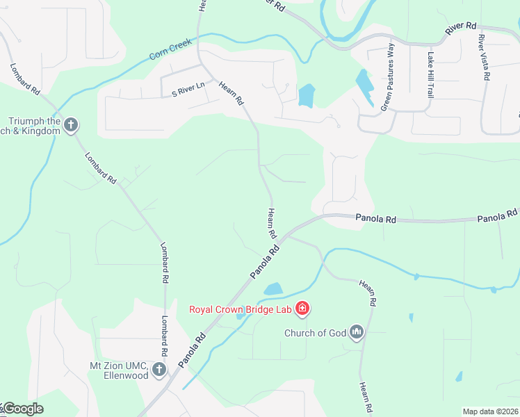 map of restaurants, bars, coffee shops, grocery stores, and more near 101 Hearn Road in Ellenwood