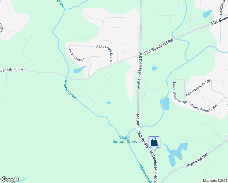map of restaurants, bars, coffee shops, grocery stores, and more near 2966 Flat Shoals Road Southwest in Conyers