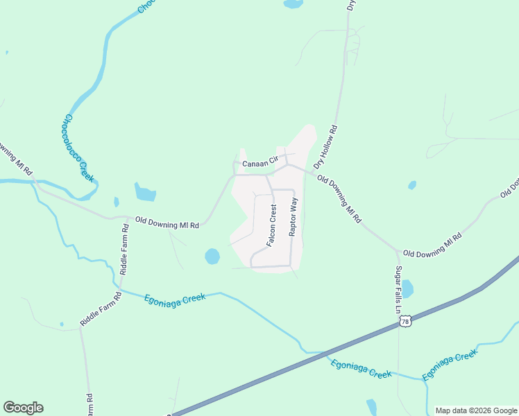 map of restaurants, bars, coffee shops, grocery stores, and more near 23 Hawk Pass in Anniston