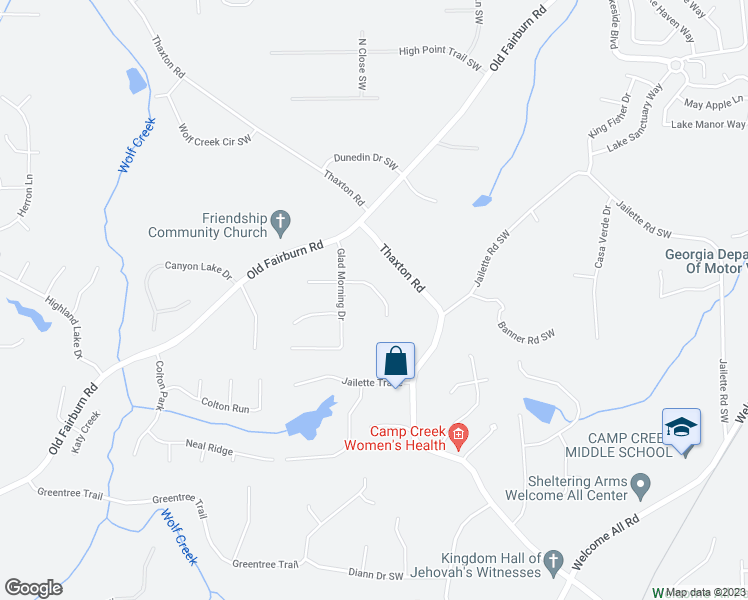 map of restaurants, bars, coffee shops, grocery stores, and more near 4105 Hawkins Crossing in Atlanta