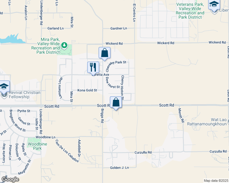 map of restaurants, bars, coffee shops, grocery stores, and more near 30082 Whembly Circle in Menifee