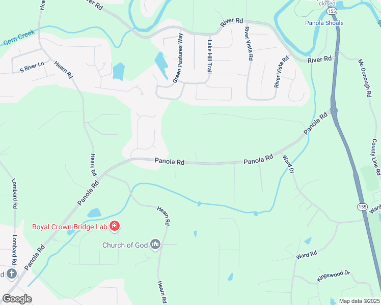 map of restaurants, bars, coffee shops, grocery stores, and more near 410 Panola Road in Ellenwood
