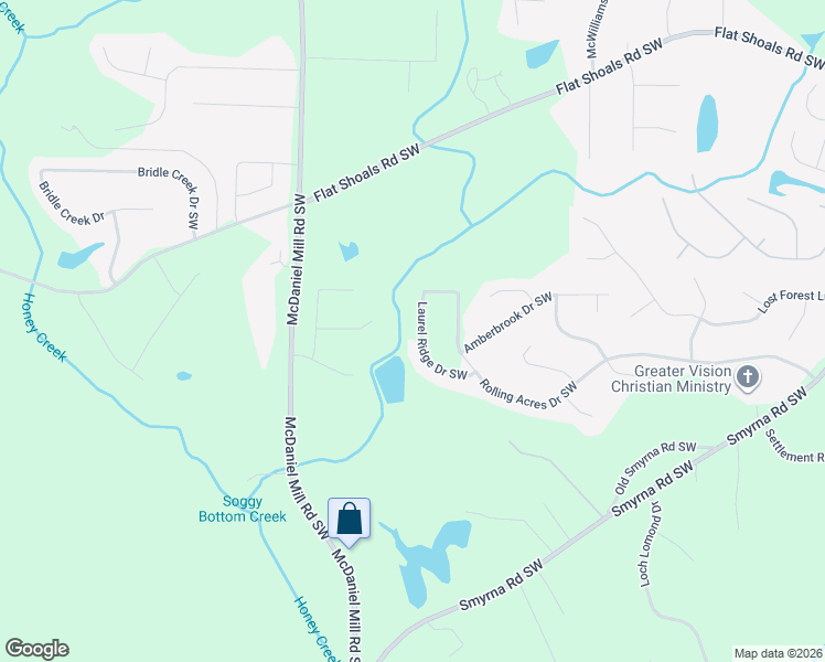 map of restaurants, bars, coffee shops, grocery stores, and more near 1765 Laurel Ridge Drive Southwest in Conyers