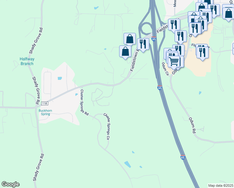 map of restaurants, bars, coffee shops, grocery stores, and more near Chapel Ridge Place in Gardendale
