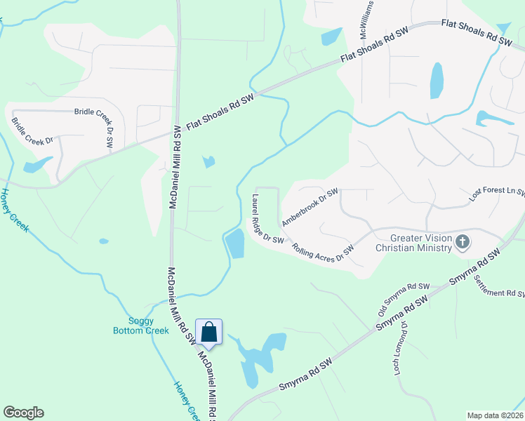 map of restaurants, bars, coffee shops, grocery stores, and more near 1765 Laurel Ridge Drive Southwest in Conyers