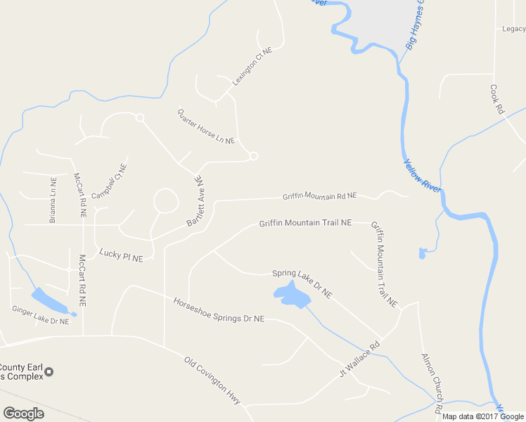 map of restaurants, bars, coffee shops, grocery stores, and more near 229 Griffin Mountain Trail Northeast in Conyers