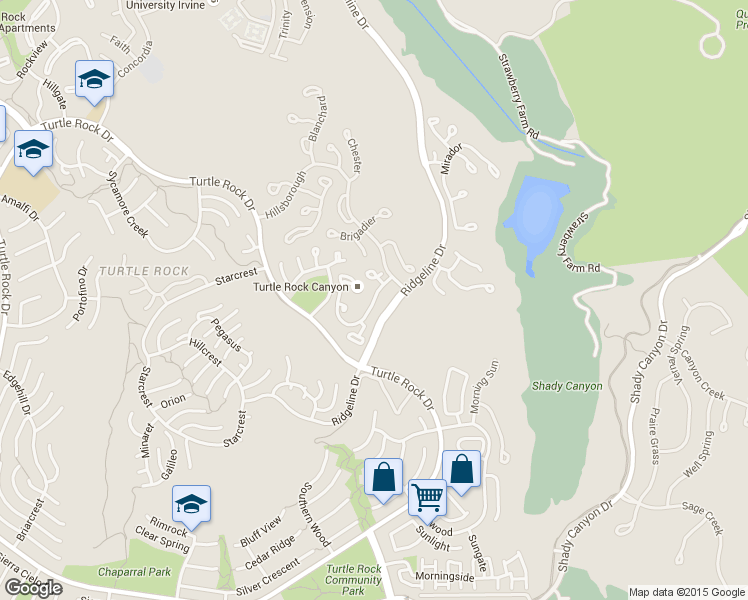 map of restaurants, bars, coffee shops, grocery stores, and more near 297 Stonecliffe Aisle in Irvine