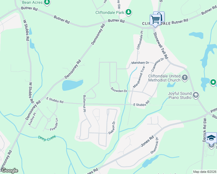 map of restaurants, bars, coffee shops, grocery stores, and more near 6469 Snowden Drive in Atlanta