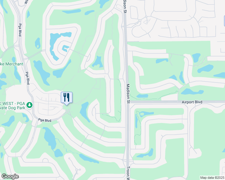 map of restaurants, bars, coffee shops, grocery stores, and more near 55690 Brae Burn in La Quinta