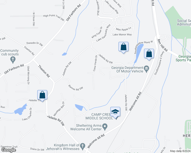 map of restaurants, bars, coffee shops, grocery stores, and more near 4040 Casa Verde Drive in Atlanta