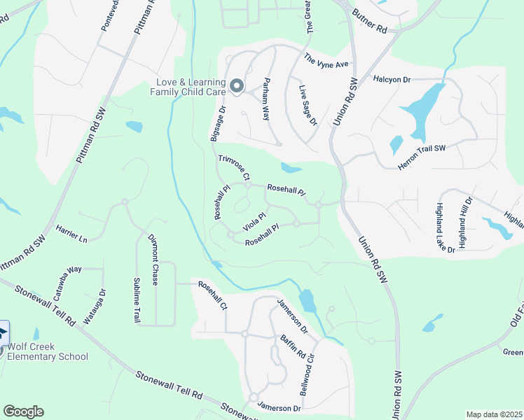 map of restaurants, bars, coffee shops, grocery stores, and more near 4163 Viola Place in Atlanta