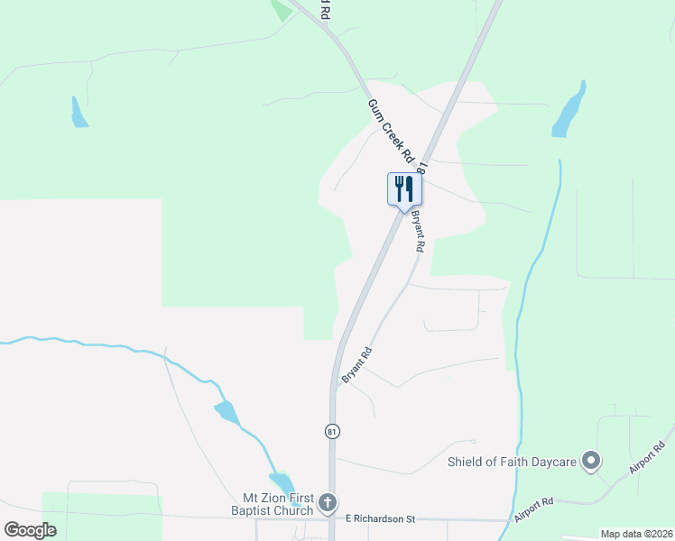 map of restaurants, bars, coffee shops, grocery stores, and more near 2065 Highway 81 in Oxford