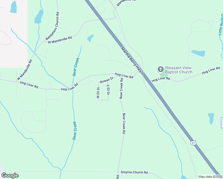 map of restaurants, bars, coffee shops, grocery stores, and more near 38 East Eli Drive in Carrollton