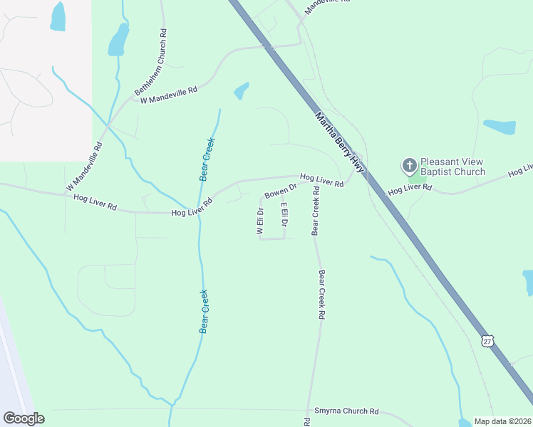 map of restaurants, bars, coffee shops, grocery stores, and more near 28 West Eli Drive in Carrollton