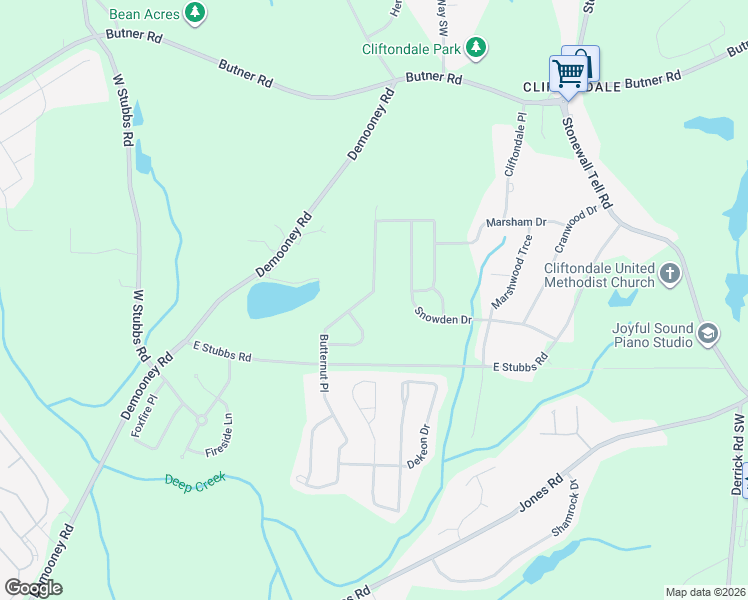 map of restaurants, bars, coffee shops, grocery stores, and more near 4132 Butternut Place in Atlanta