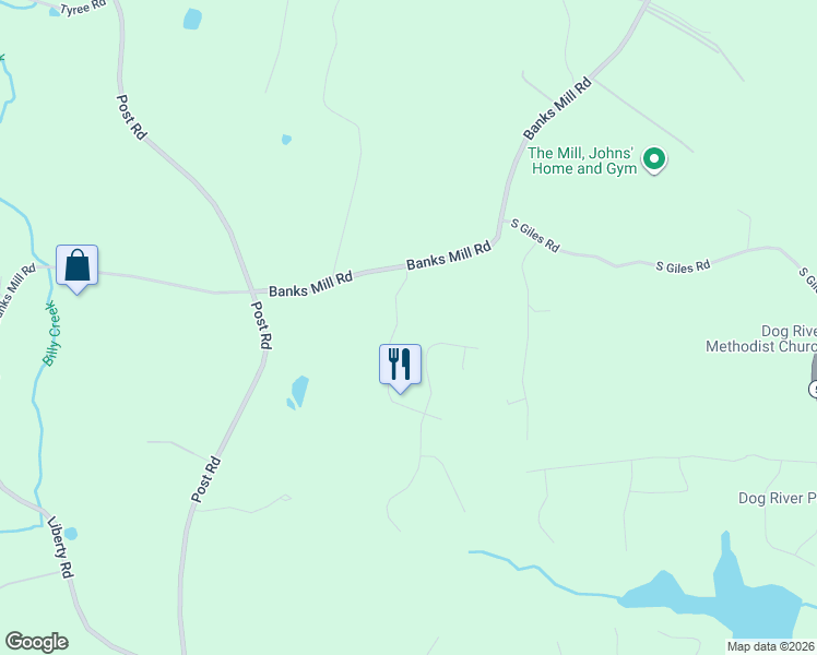 map of restaurants, bars, coffee shops, grocery stores, and more near 5940 Windsor Creek Drive in Douglasville