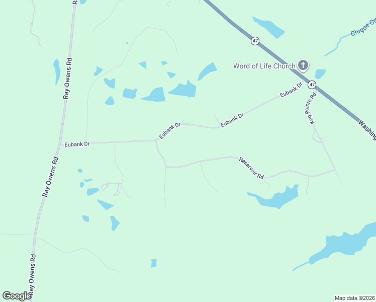 map of restaurants, bars, coffee shops, grocery stores, and more near 6597 Reservoir Road in Appling