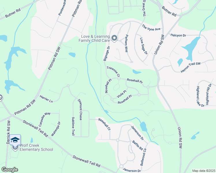 map of restaurants, bars, coffee shops, grocery stores, and more near 5539 Rosehall Place in Atlanta