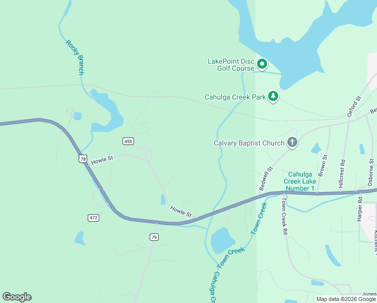 map of restaurants, bars, coffee shops, grocery stores, and more near 262 Howle Street in Heflin