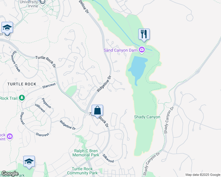 map of restaurants, bars, coffee shops, grocery stores, and more near 5 Alejo in Irvine