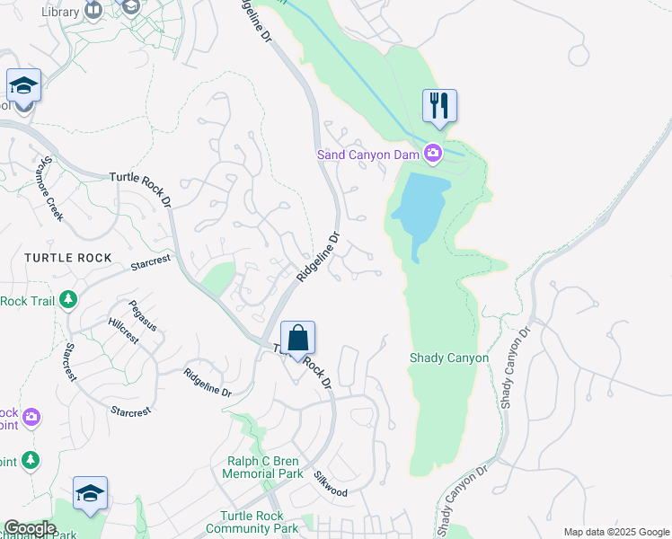 map of restaurants, bars, coffee shops, grocery stores, and more near in Irvine