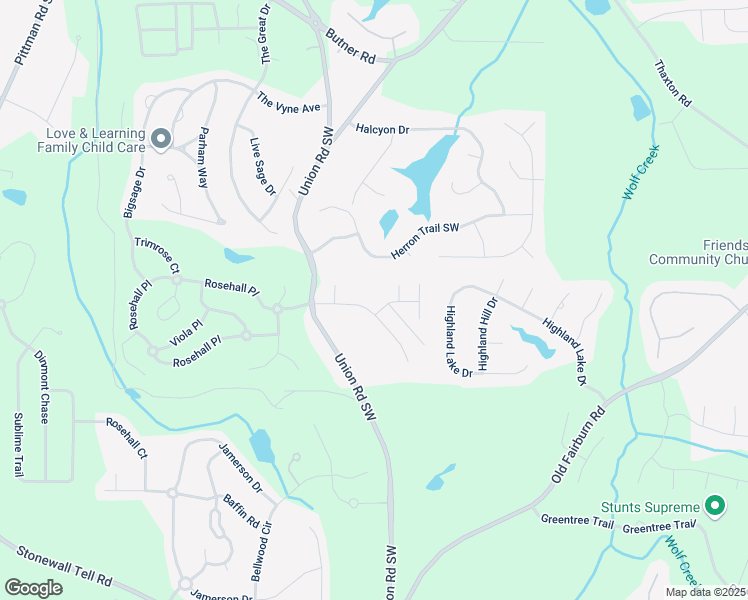 map of restaurants, bars, coffee shops, grocery stores, and more near 5185 Marie Trce in Atlanta