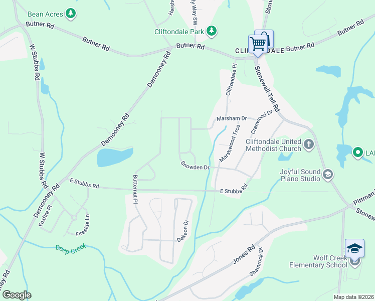 map of restaurants, bars, coffee shops, grocery stores, and more near 432 Hammock Loop in Atlanta