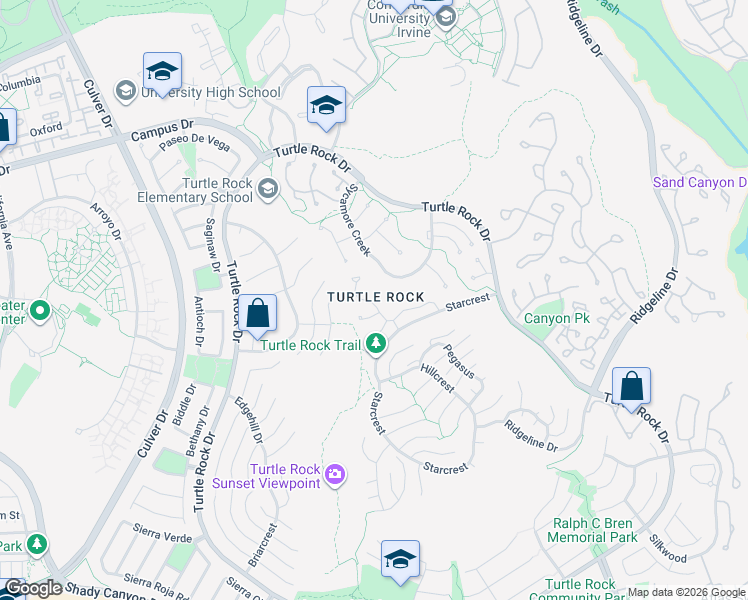 map of restaurants, bars, coffee shops, grocery stores, and more near in Irvine