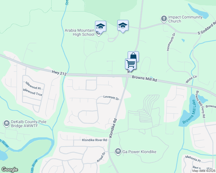 map of restaurants, bars, coffee shops, grocery stores, and more near in Lithonia