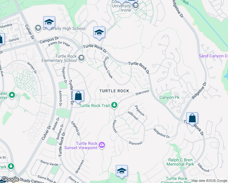 map of restaurants, bars, coffee shops, grocery stores, and more near in Irvine