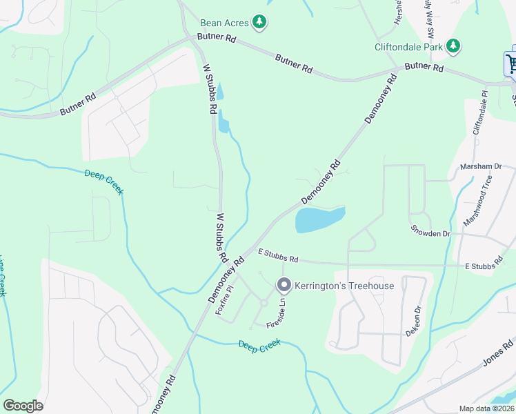 map of restaurants, bars, coffee shops, grocery stores, and more near 4060 West Stubbs Road in College Park