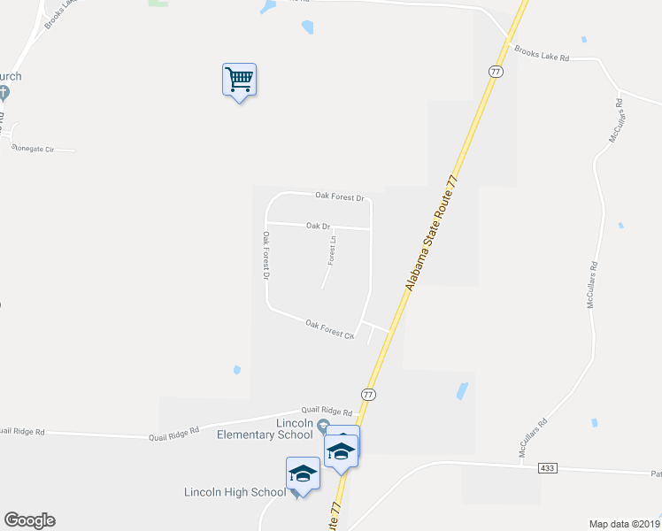 map of restaurants, bars, coffee shops, grocery stores, and more near 178 Forest Lane in Lincoln