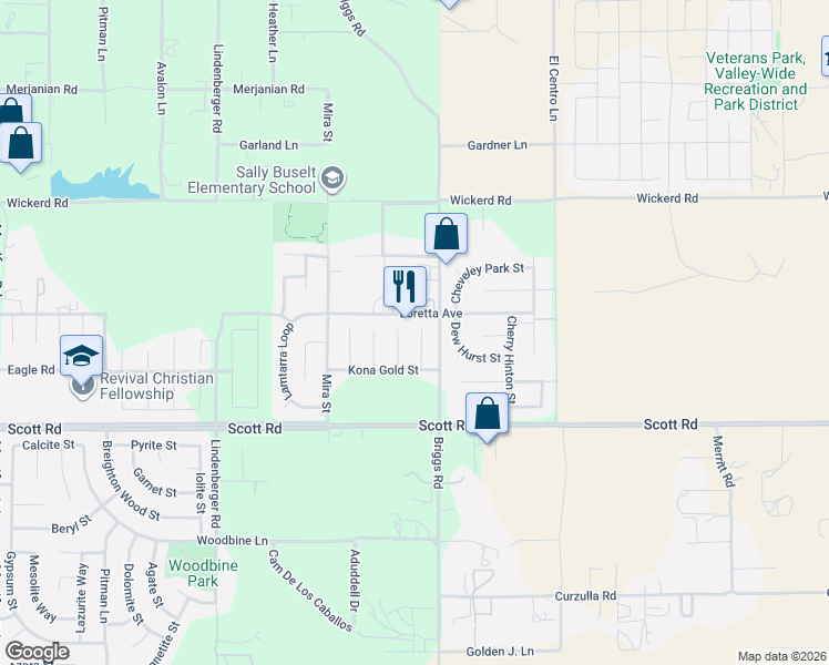 map of restaurants, bars, coffee shops, grocery stores, and more near 32797 Secretariat Court in Menifee