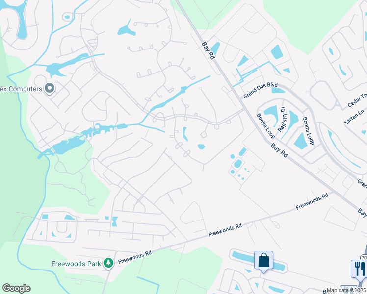 map of restaurants, bars, coffee shops, grocery stores, and more near 6570 Pebble Beach Crescent in Myrtle Beach