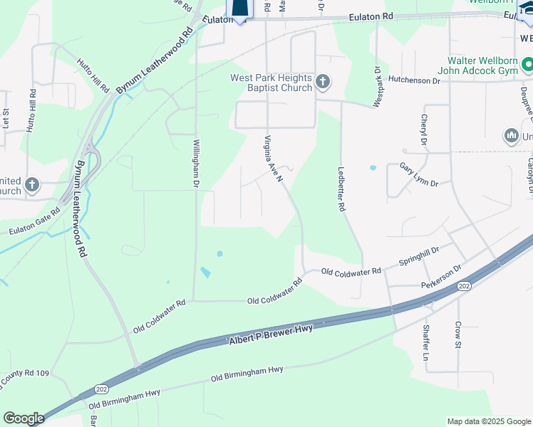 map of restaurants, bars, coffee shops, grocery stores, and more near 123 Chelsie Lane in Anniston