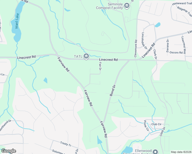 map of restaurants, bars, coffee shops, grocery stores, and more near 300 Fair Drive in Ellenwood