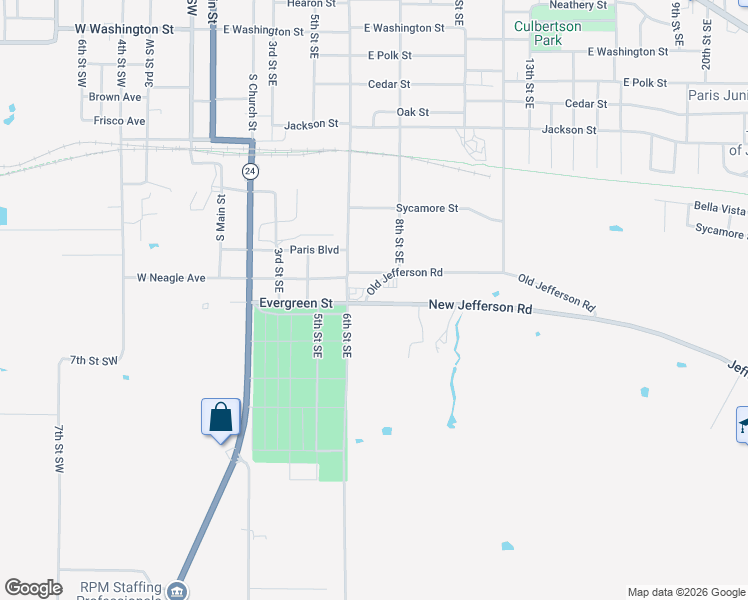 map of restaurants, bars, coffee shops, grocery stores, and more near 1705 6th Street Southeast in Paris