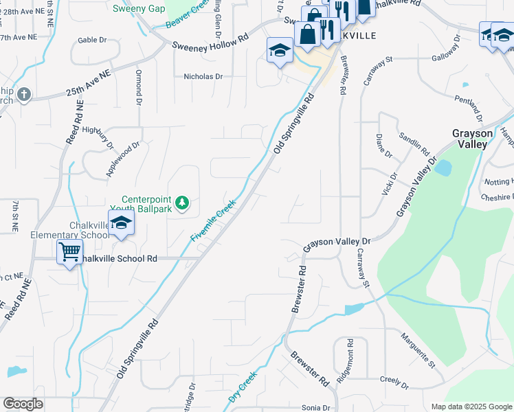map of restaurants, bars, coffee shops, grocery stores, and more near 4808 Southern Oaks Lane in Birmingham
