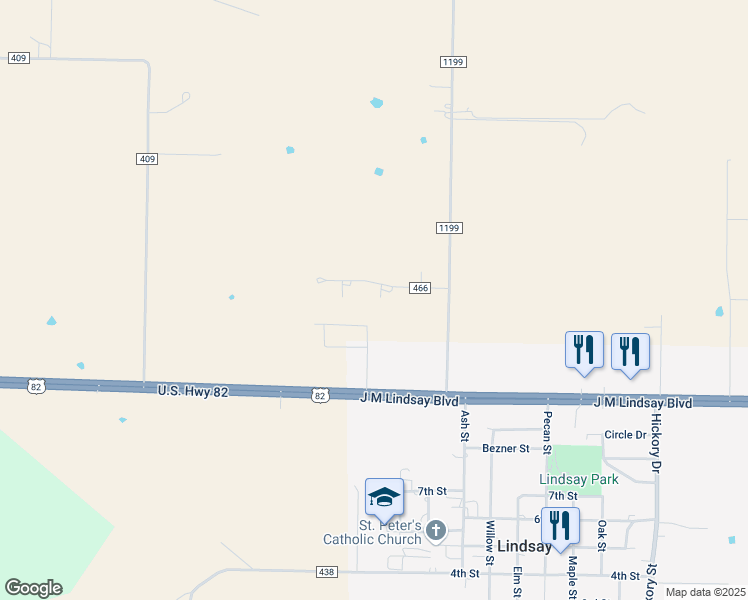 map of restaurants, bars, coffee shops, grocery stores, and more near 240 County Road 466 in Gainesville
